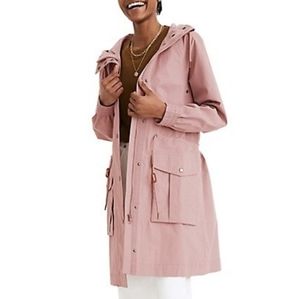 NWT Madewell Kirkwood raincoat in vintage petal (xs)